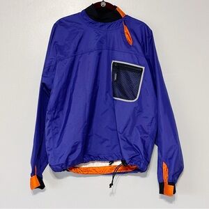 vintage Patagonia Lotus Designs paddling or kayaking jacket in a purple & orange
